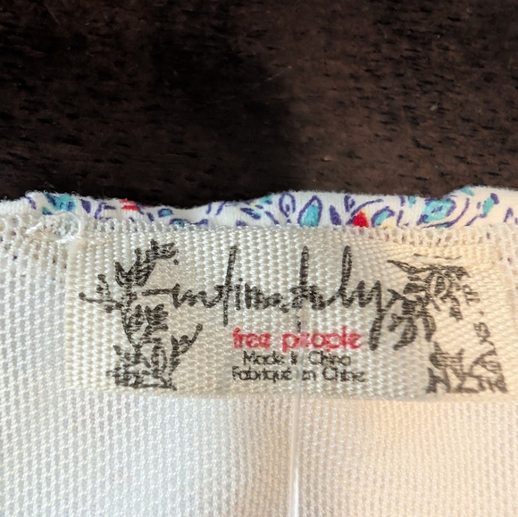 Free People Intimately Bella Floral Puff Sleeve Body Suit, XS - Picture 2 of 7